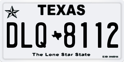 TX license plate DLQ8112
