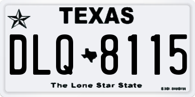 TX license plate DLQ8115