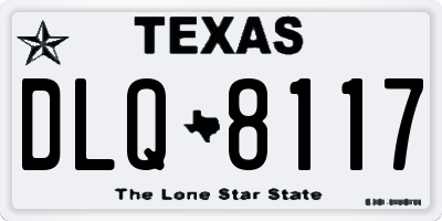 TX license plate DLQ8117