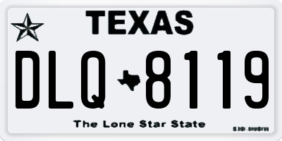 TX license plate DLQ8119