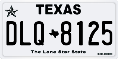 TX license plate DLQ8125