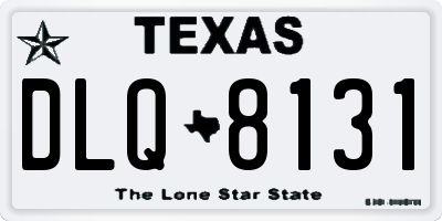 TX license plate DLQ8131