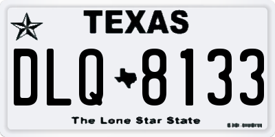 TX license plate DLQ8133
