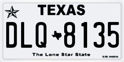 TX license plate DLQ8135