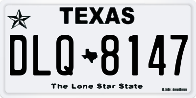 TX license plate DLQ8147
