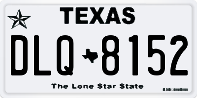 TX license plate DLQ8152