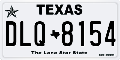 TX license plate DLQ8154
