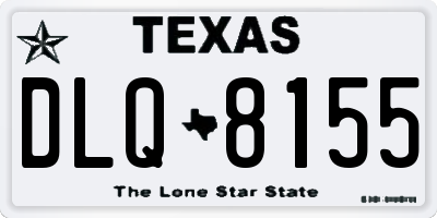 TX license plate DLQ8155