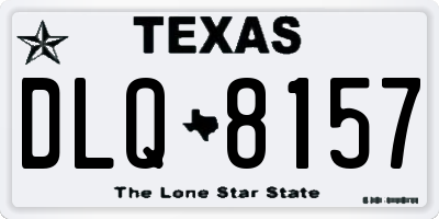 TX license plate DLQ8157