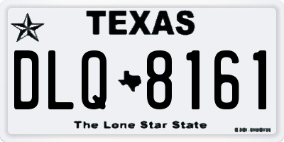 TX license plate DLQ8161