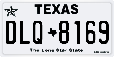 TX license plate DLQ8169
