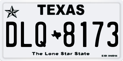 TX license plate DLQ8173