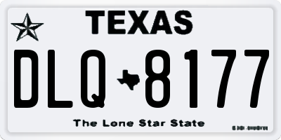 TX license plate DLQ8177