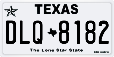 TX license plate DLQ8182