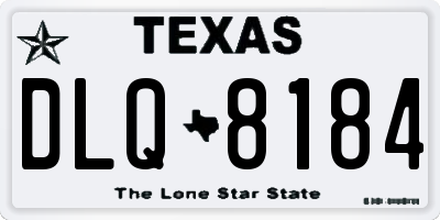 TX license plate DLQ8184