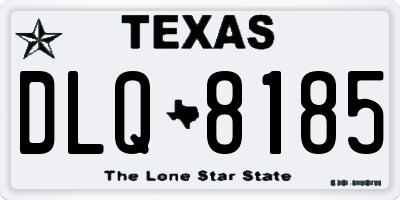 TX license plate DLQ8185