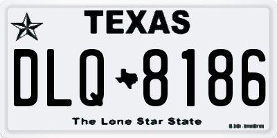 TX license plate DLQ8186