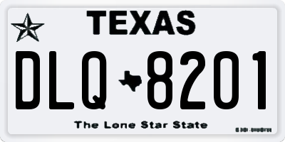 TX license plate DLQ8201
