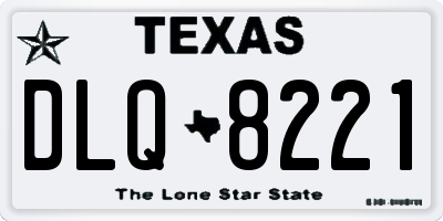 TX license plate DLQ8221