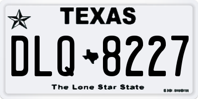 TX license plate DLQ8227