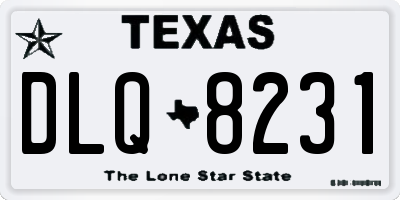 TX license plate DLQ8231