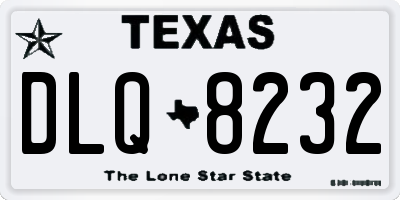 TX license plate DLQ8232