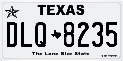 TX license plate DLQ8235