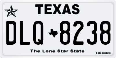 TX license plate DLQ8238