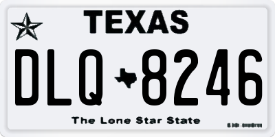 TX license plate DLQ8246
