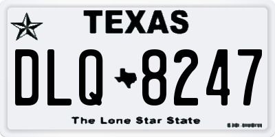 TX license plate DLQ8247