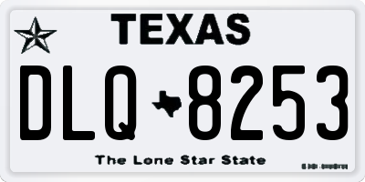 TX license plate DLQ8253