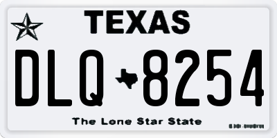 TX license plate DLQ8254