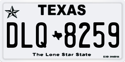 TX license plate DLQ8259