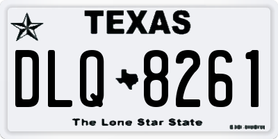 TX license plate DLQ8261