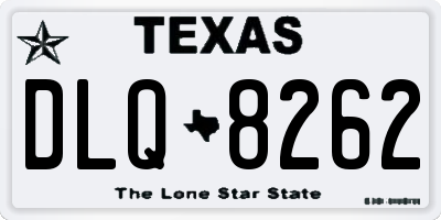 TX license plate DLQ8262