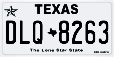 TX license plate DLQ8263