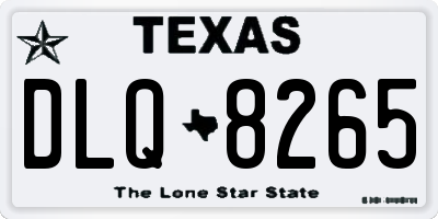 TX license plate DLQ8265