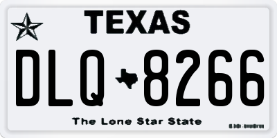 TX license plate DLQ8266