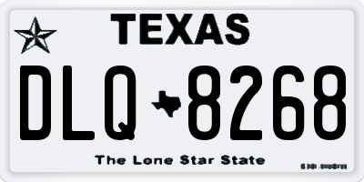 TX license plate DLQ8268