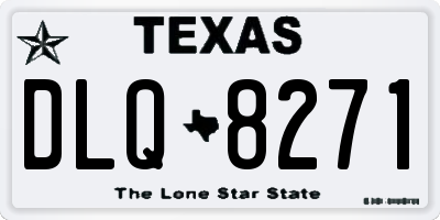 TX license plate DLQ8271