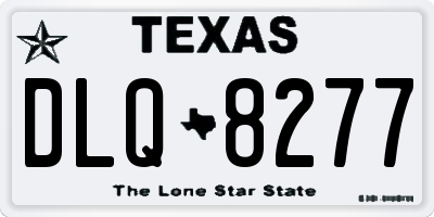 TX license plate DLQ8277