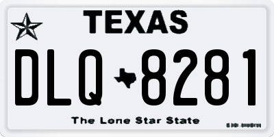 TX license plate DLQ8281