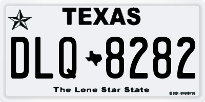TX license plate DLQ8282