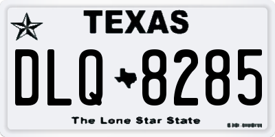 TX license plate DLQ8285