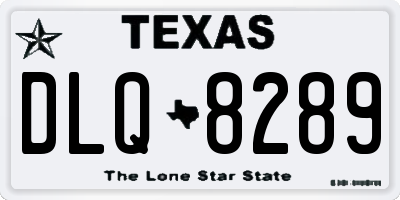 TX license plate DLQ8289