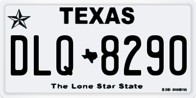 TX license plate DLQ8290