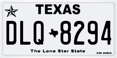 TX license plate DLQ8294