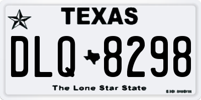 TX license plate DLQ8298