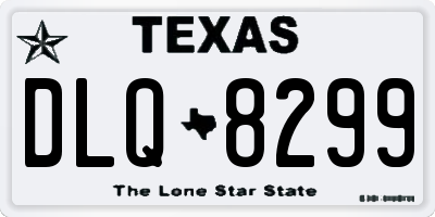 TX license plate DLQ8299