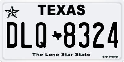 TX license plate DLQ8324